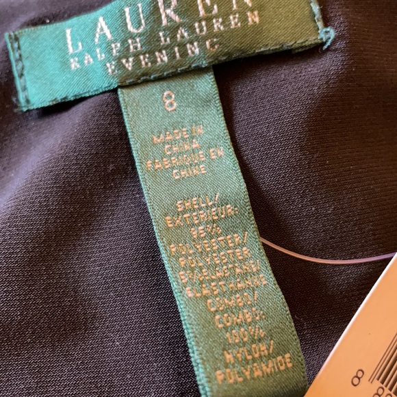 Lauren Ralph Lauren Cafe Society Black Evening Dress - Picture 7 of 9